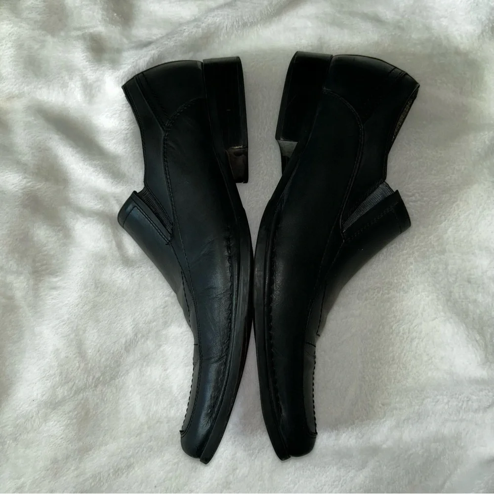 Classic Black Slip-On Leather Loafers